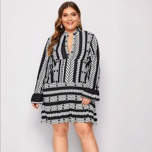 NWOT Geo Print A-Line Dress